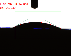  SDC-200接觸角測量儀測試結果